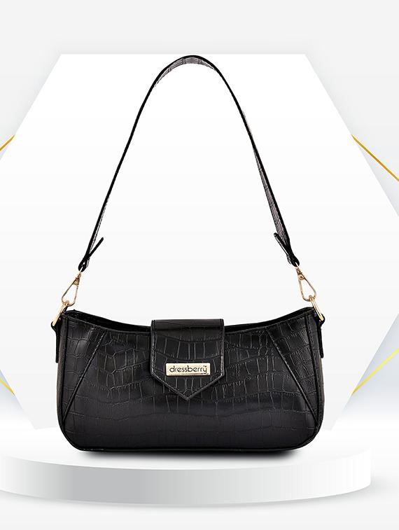 women solid pu leather handbag - 21729584 - Zoom Image - 0