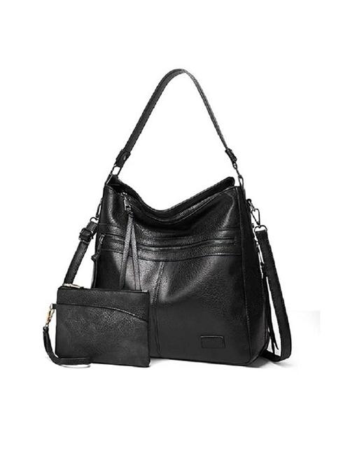 women solid pu leather handbag - 21729590 - Standard Image - 0
