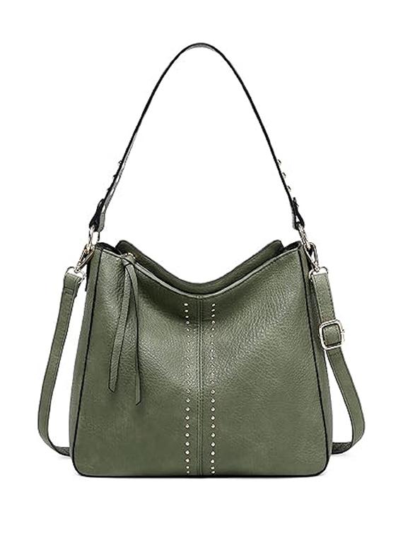 women solid pu leather handbag - 21729597 -  Zoom Image - 0