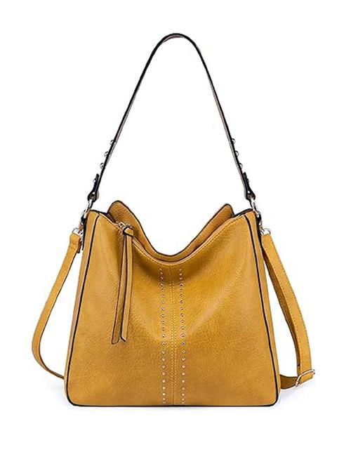 women solid pu leather handbag - 21729598 - Standard Image - 0