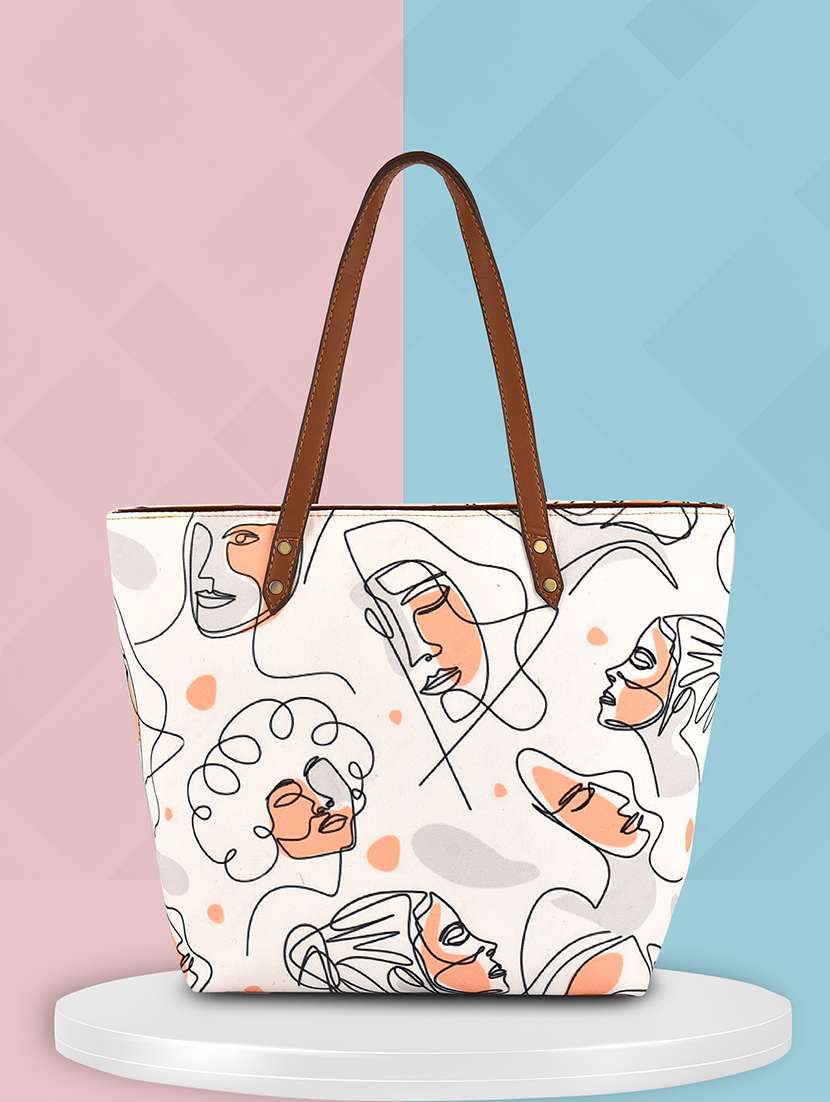 women canvas printed tote bag - 21729606 -  Zoom Image - 0