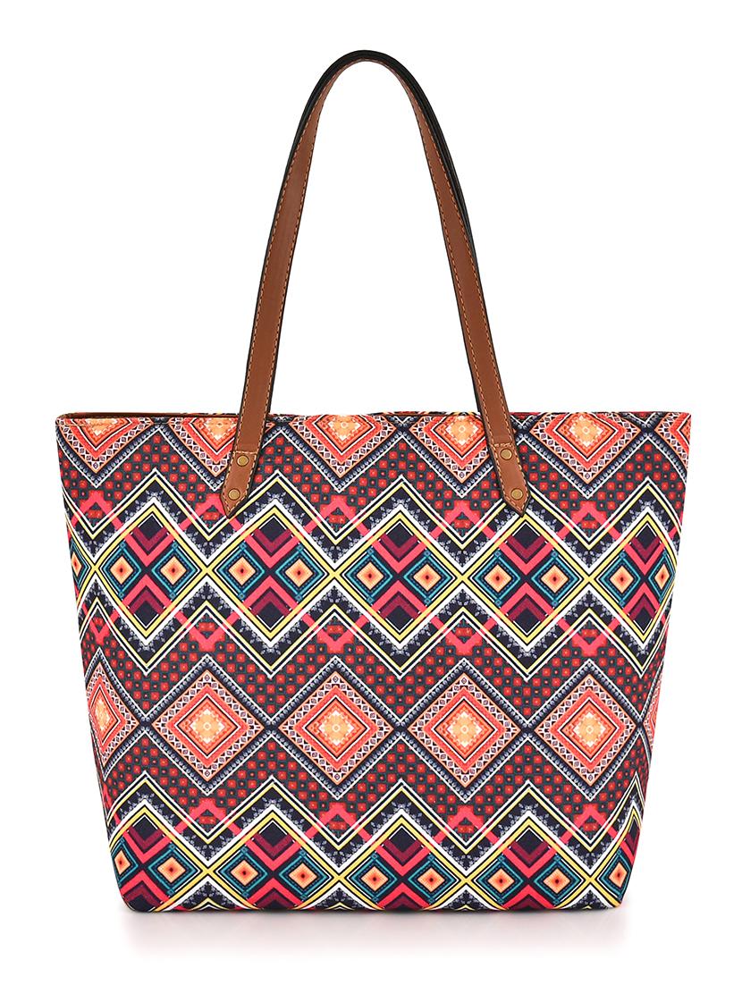 women canvas printed tote bag