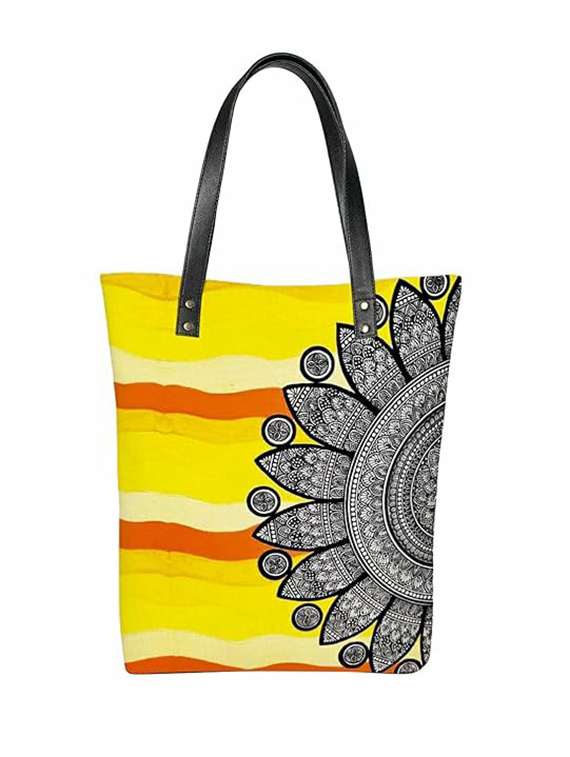 women printed tote bag