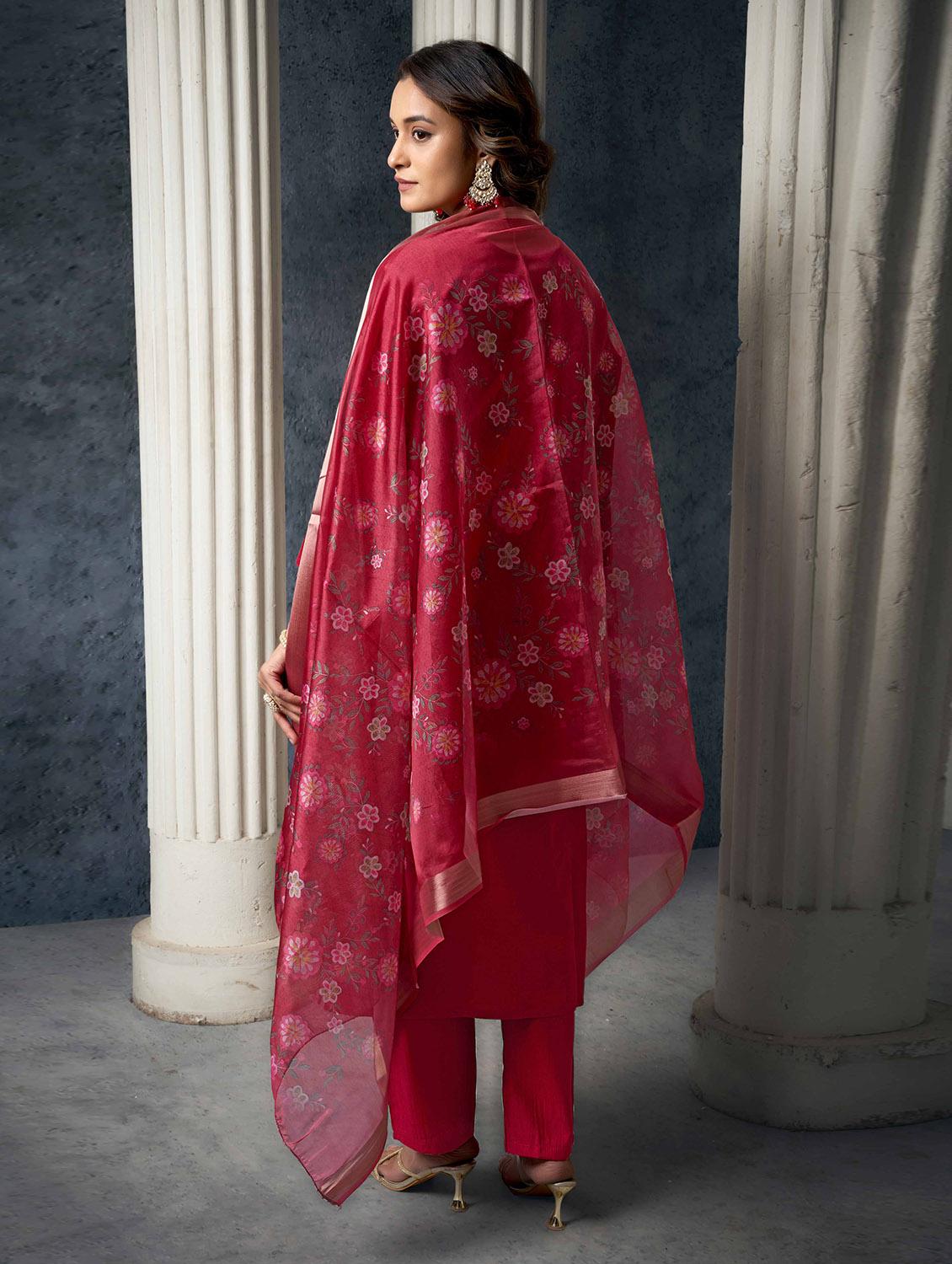 women embroidered kurta pant set with dupatta - 21729637 - Standard Image - 2