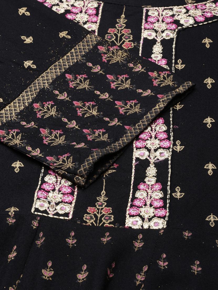 women round neck printed anarkali kurta - 21729700 - Standard Image - 7