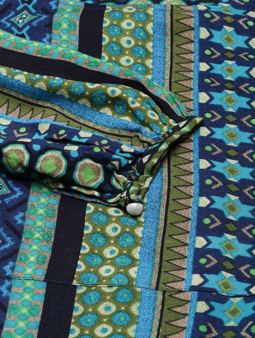 women printed round neck tiered dress - 21729712 -  Standard Image - 7