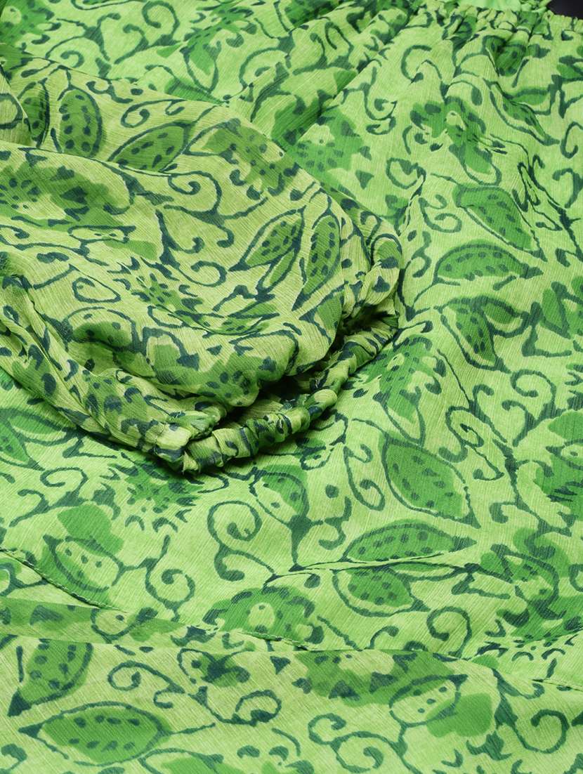 women green printed three quarter sleeve maxi dress - 21729752 -  Standard Image - 7