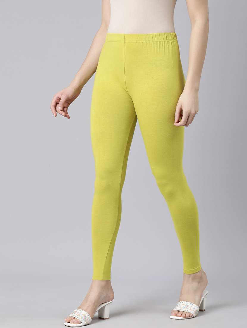 women solid high rise ankel length leggings - 21729814 - Standard Image - 2