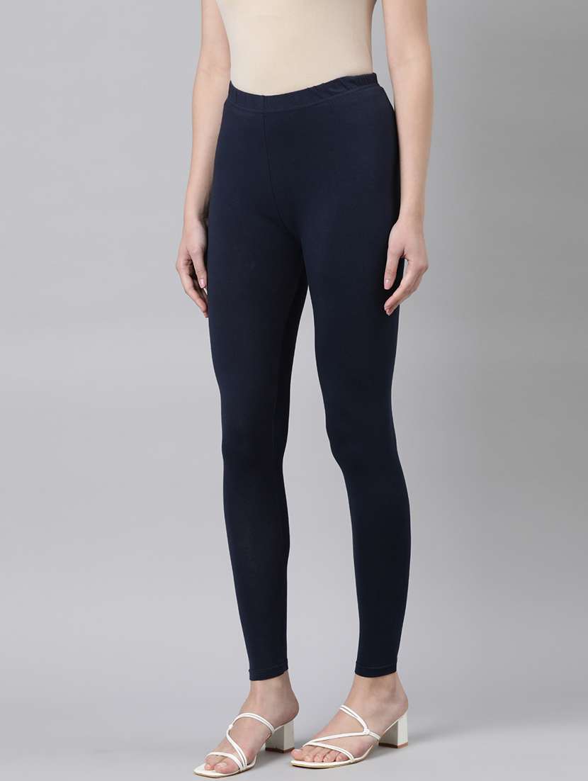 women solid high rise ankle length leggings - 21729819 -  Standard Image - 2