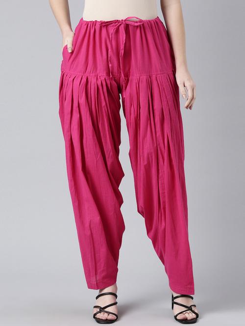 women pink solid patiyala salwar - 21729835 -  Standard Image - 0