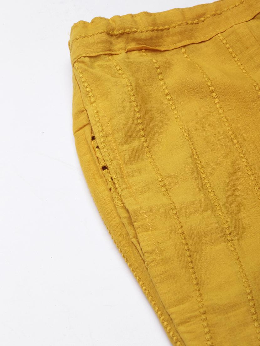 women embroidered mid rise tapered pant - 21729851 - Standard Image - 7