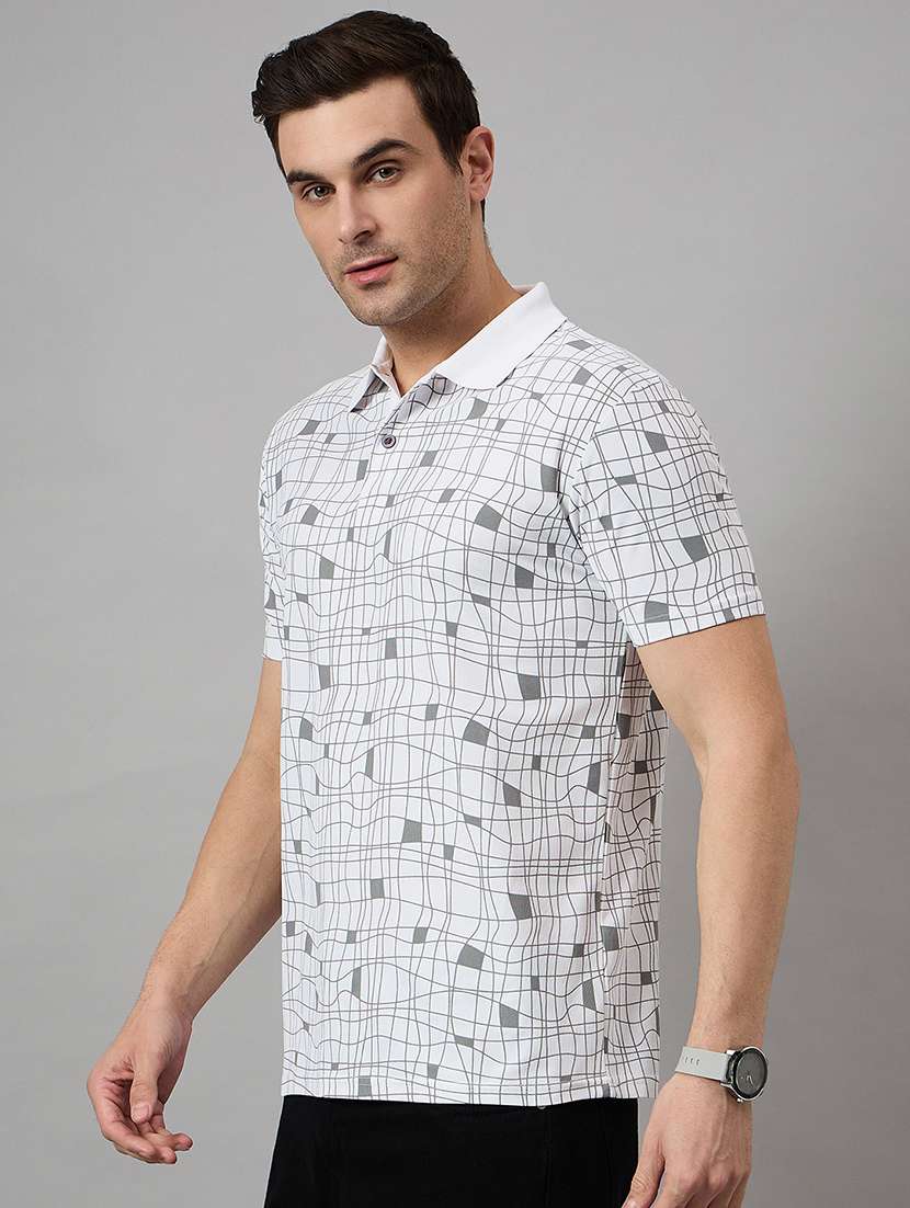 men regular fit printed polo t-shirt