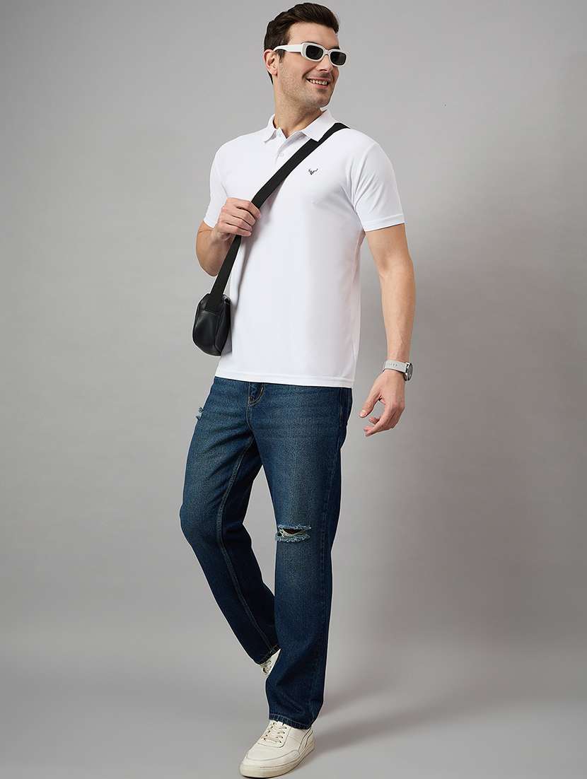 men slim fit plain polo t-shirt - 21730119 -  Standard Image - 2