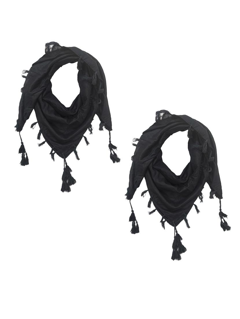 women pack of 2 plain tassel detailed scarves - 21730143 - Zoom Image - 0