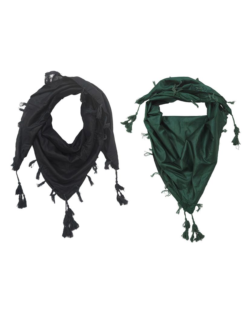women pack of 2 plain tassel detailed scarves - 21730150 -  Zoom Image - 0