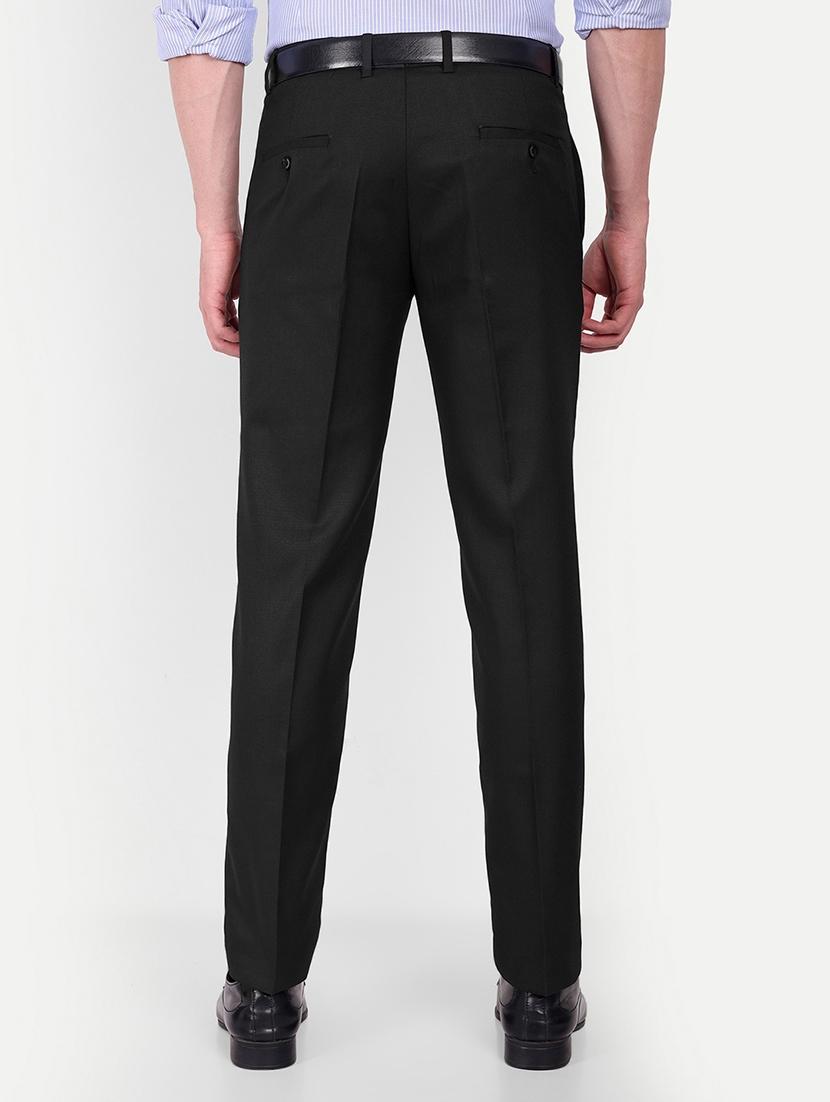 men solid mid rise formal trouser - 21730188 - Standard Image - 2