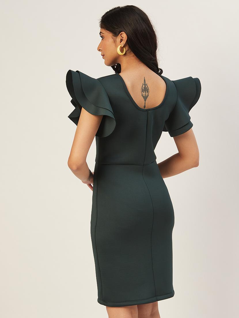 women solid sheath dress - 21730287 - Standard Image - 2