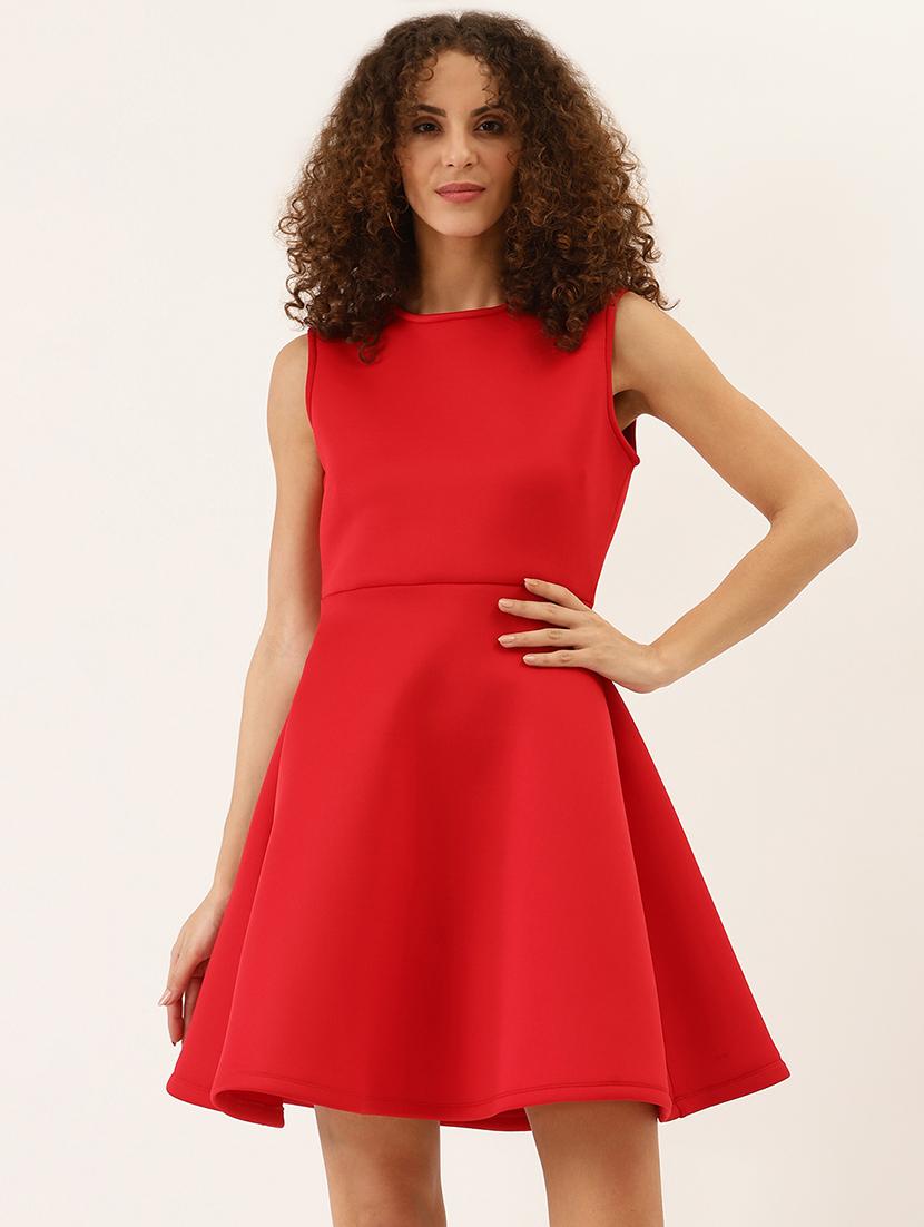 women solid a-line dress - 21730288 -  Zoom Image - 0