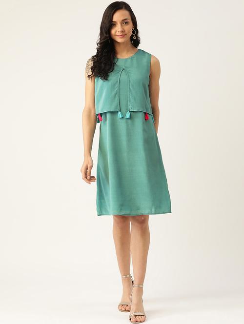 women solid a-line dress - 21730290 - Standard Image - 0