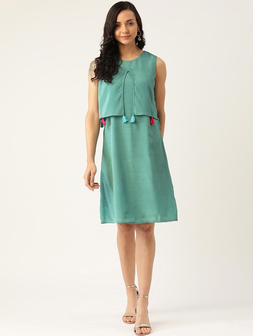 women solid a-line dress - 21730290 - Zoom Image - 0