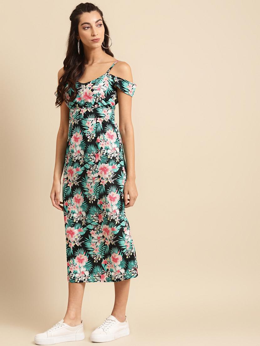 women shoulder strap printed sheath dress - 21730319 - Standard Image - 2