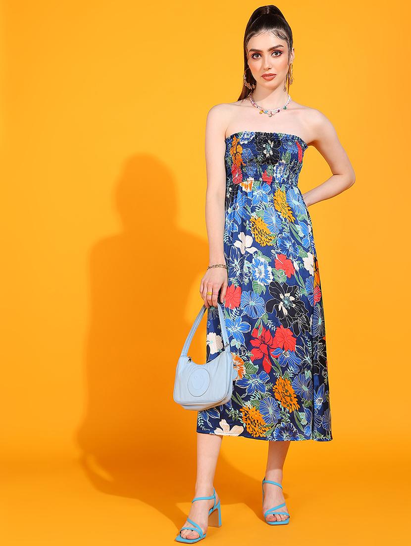 women printed a-line dress - 21730332 - Standard Image - 2