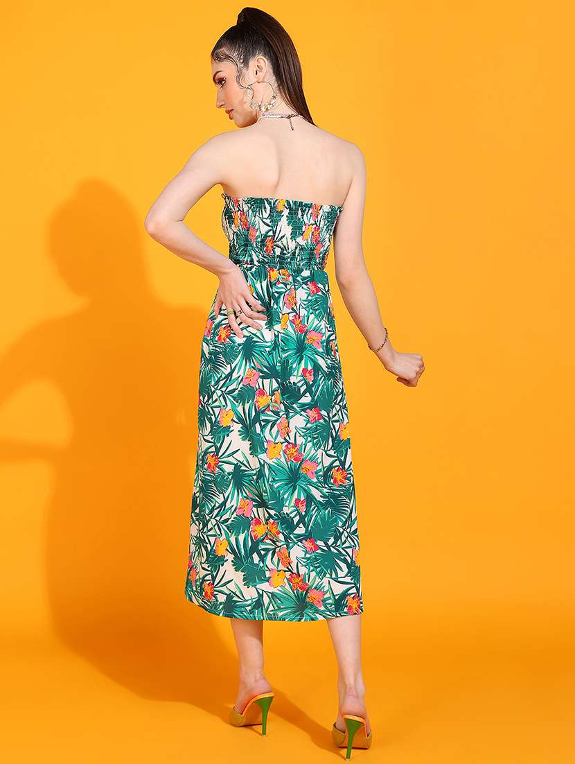 women printed a-line dress - 21730345 - Standard Image - 2