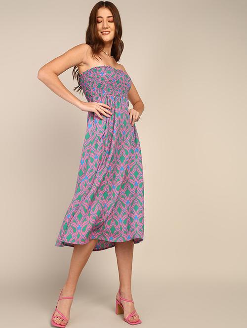 women printed a-line dress - 21730349 -  Standard Image - 0