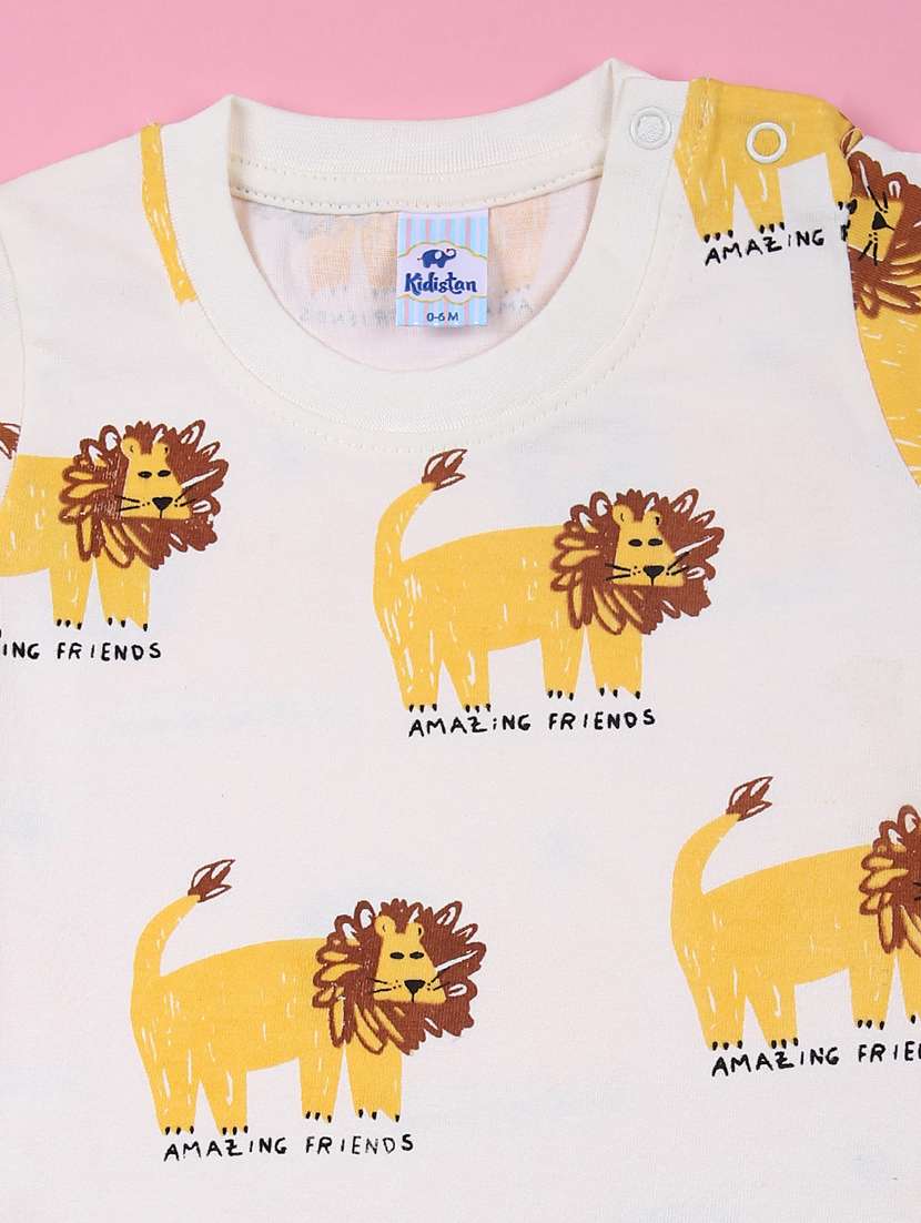 kids printed t-shirt and short co-ord set - 21730378 - Standard Image - 2