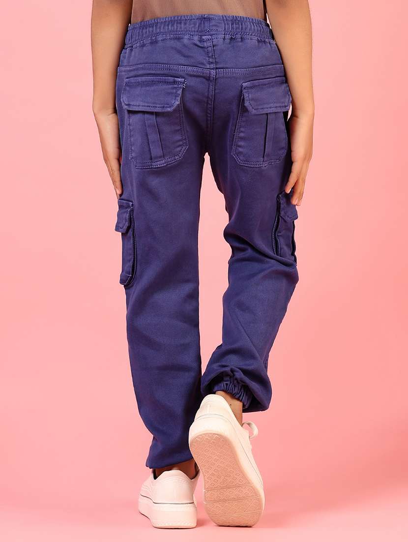 boys solid mid rise denim cargo - 21730397 -  Standard Image - 2