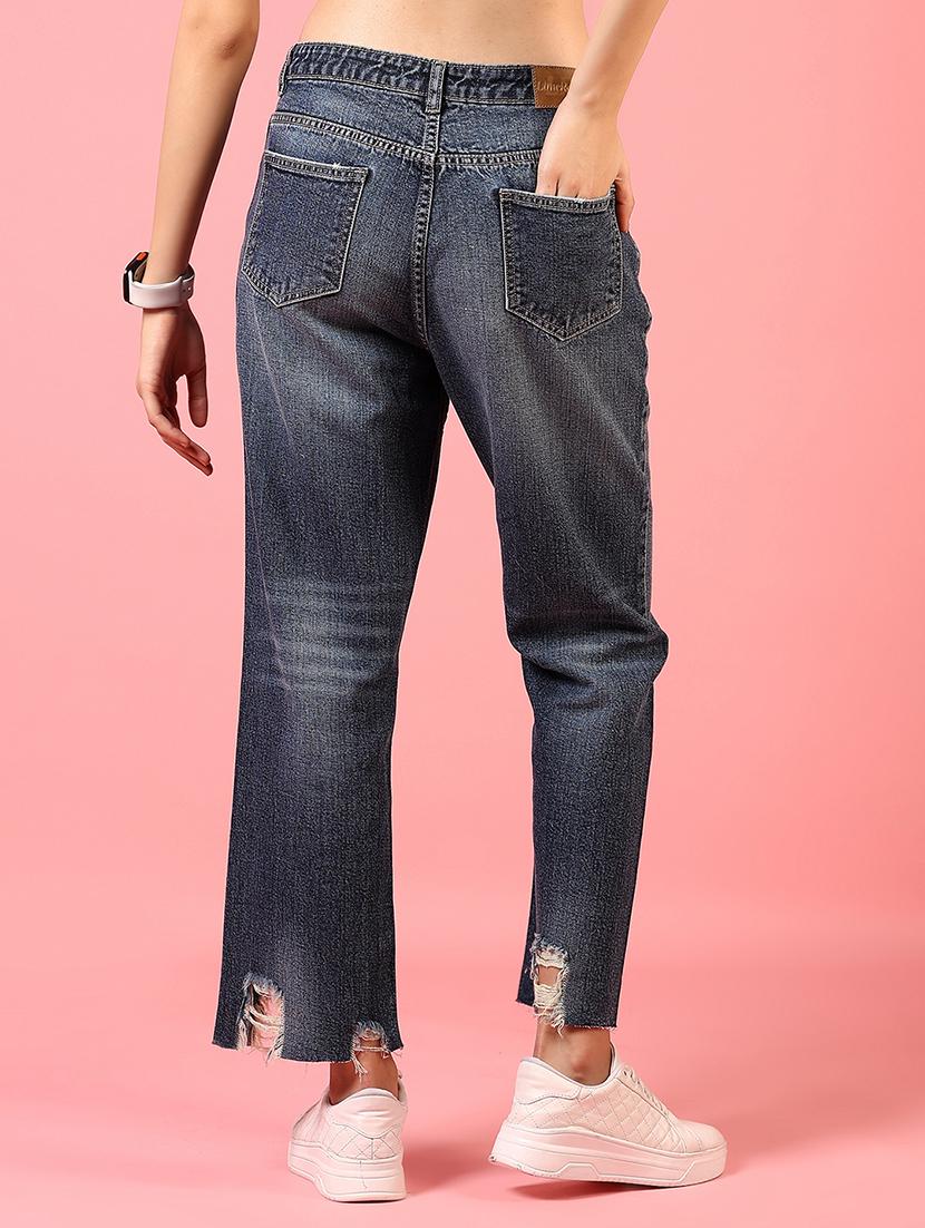 women distressed mid rise bootcut jean - 21730409 - Standard Image - 2