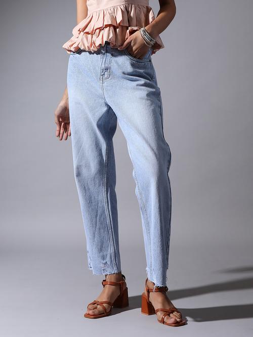 women solid mid rise straight fit jean - 21730410 -  Standard Image - 0