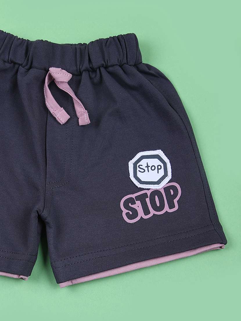 boys printed t-shirt & shorts casual wear set - 21730437 -  Standard Image - 2