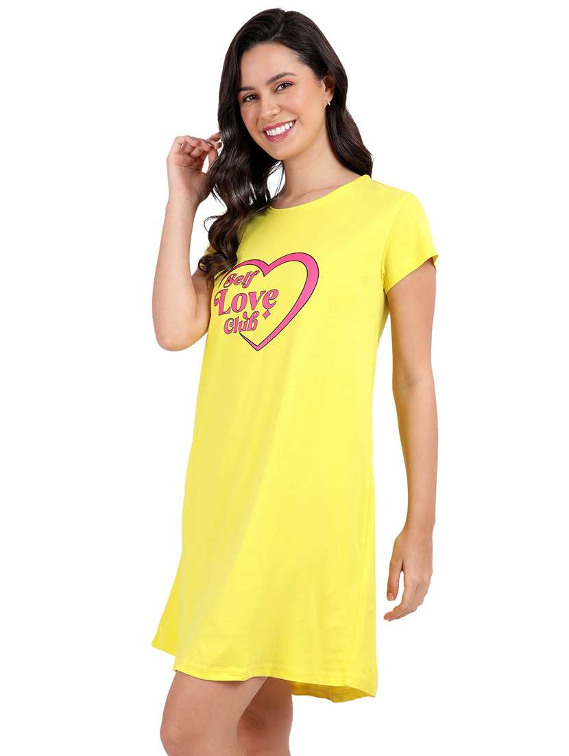 women printed round neck sleepshirt - 21730659 -  Standard Image - 2