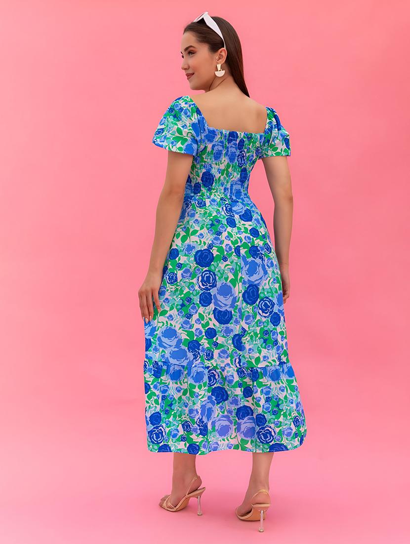 women floral print fit & flare dress - 21730682 - Standard Image - 2