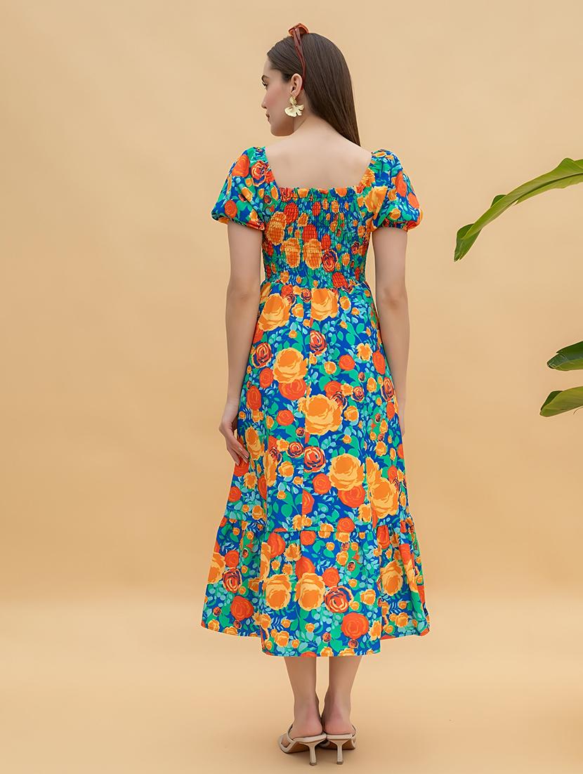 women floral print fit & flare dress - 21730683 - Standard Image - 2