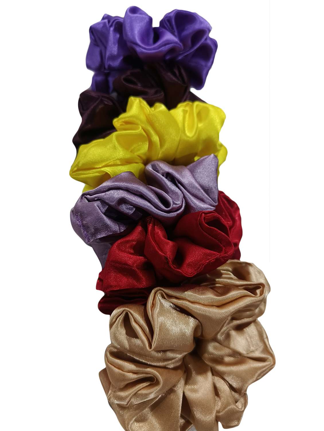 women pack of 6 scrunchies - 21730722 - Standard Image - 2