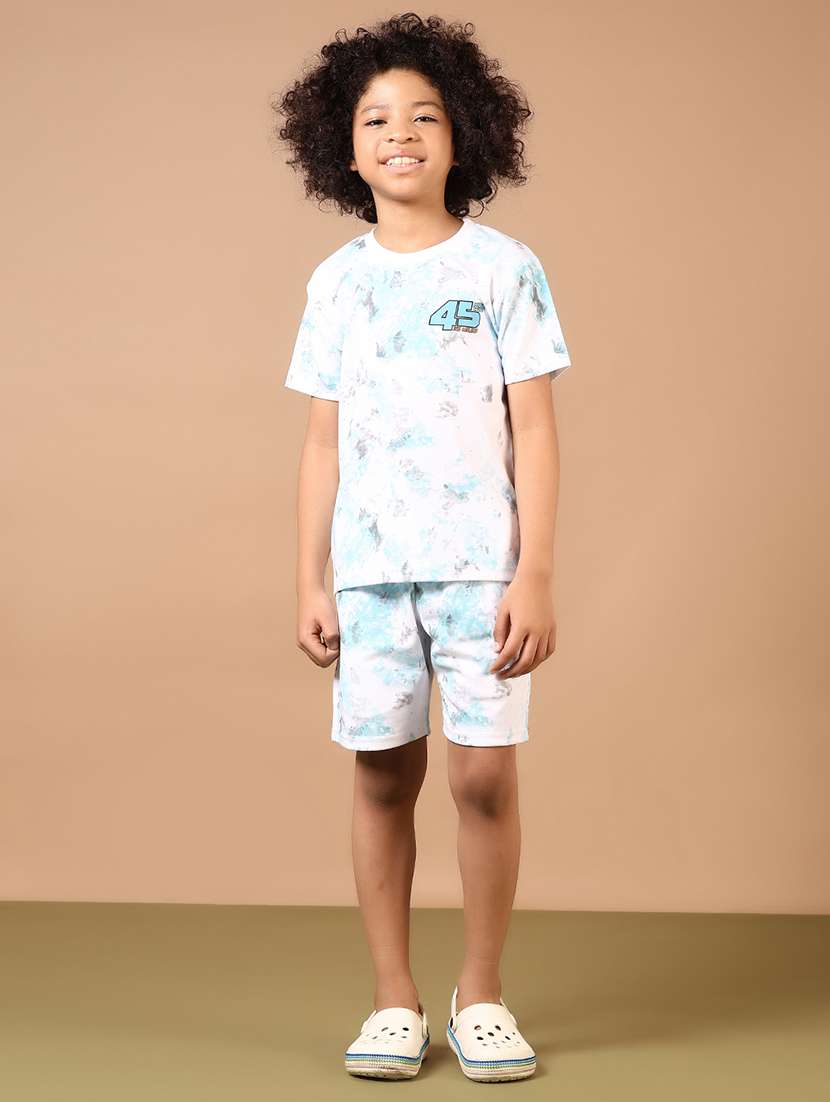 boys printed casual wear shorts set 