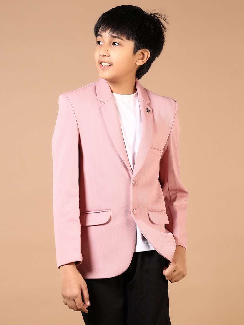 boys solid long sleeve blazer - 21730856 - Standard Image - 2