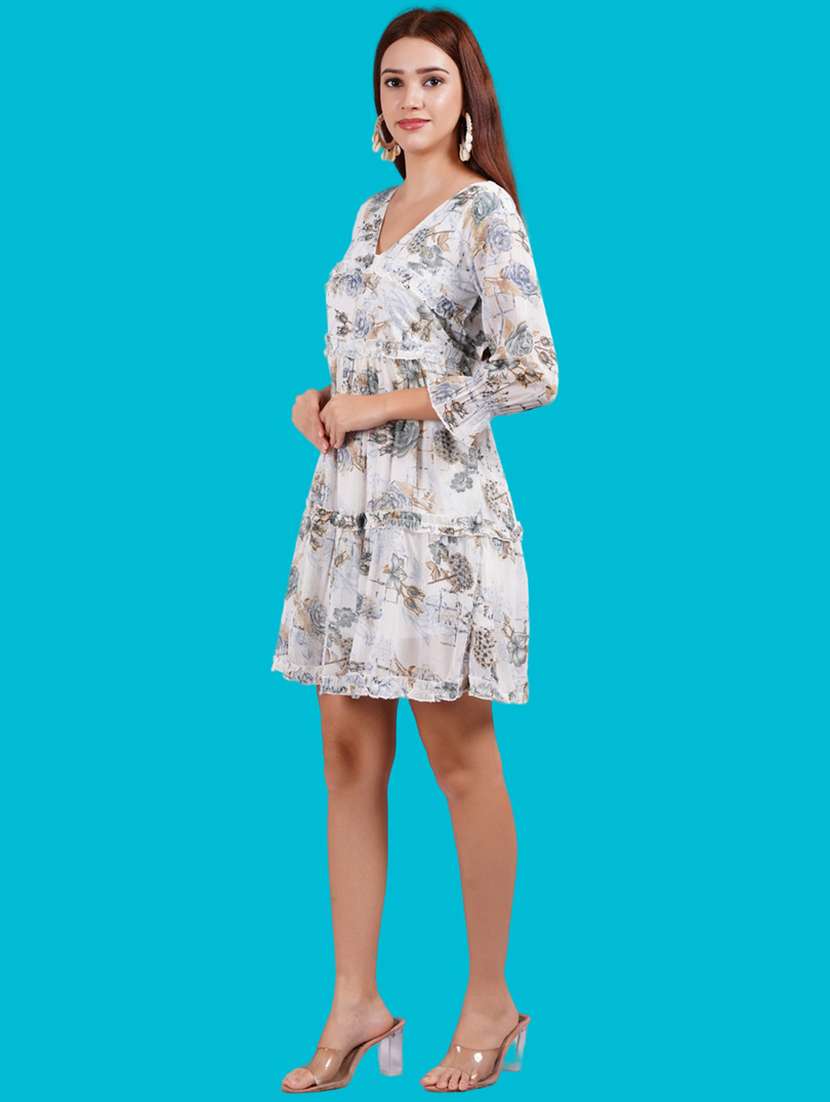 women floral print tiered dress - 21731055 -  Standard Image - 2