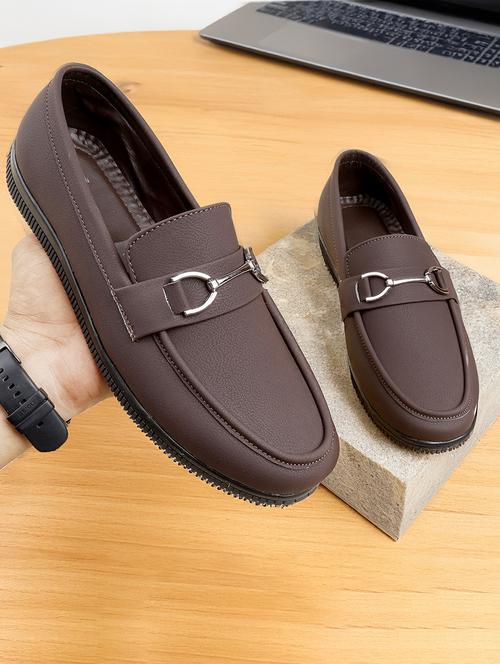 women brown slip on loafers - 21731174 -  Standard Image - 0