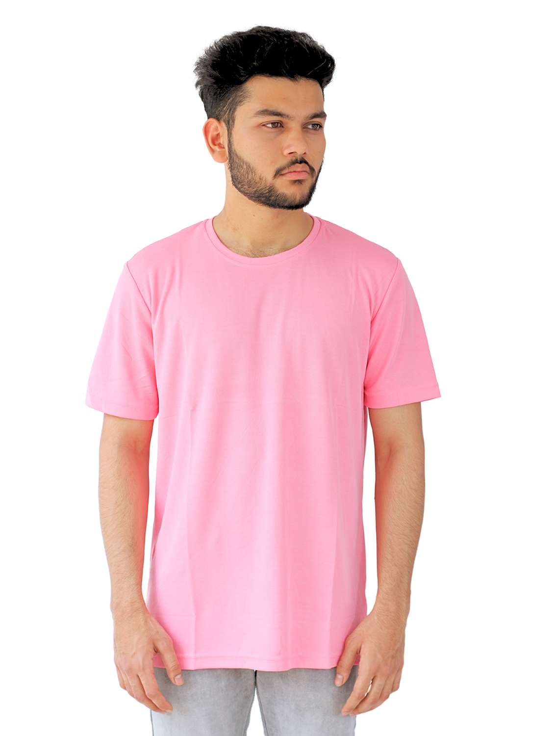 men round neck plain t-shirt
