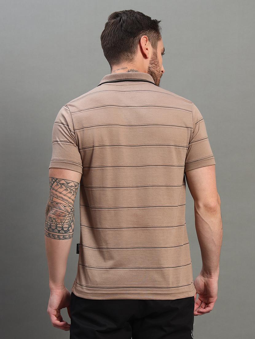men short sleeves striped polo t-shirt - 21731247 - Standard Image - 2