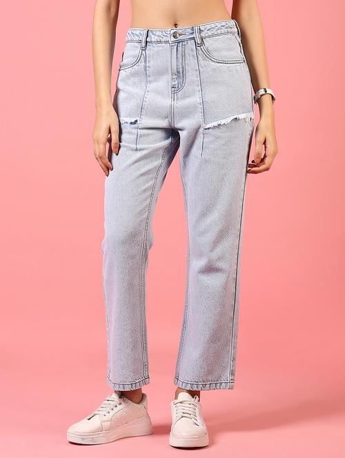 women mid rise distressed jeans - 21731298 - Standard Image - 0