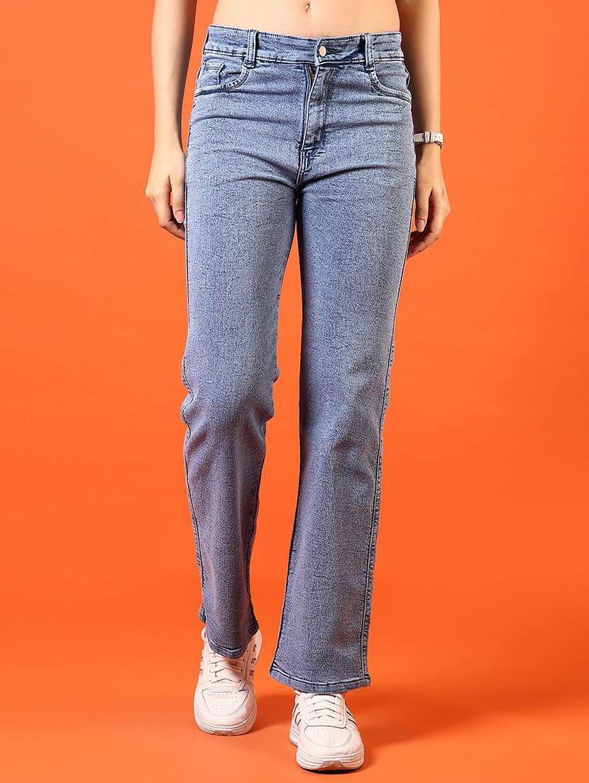 women solid mid rise denim jeans - 21731302 - Zoom Image - 0