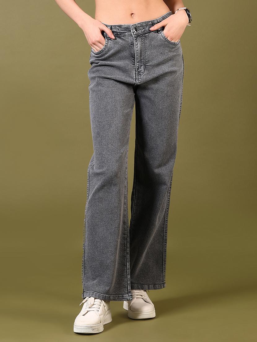 women mid rise plain jeans - 21731306 -  Zoom Image - 0