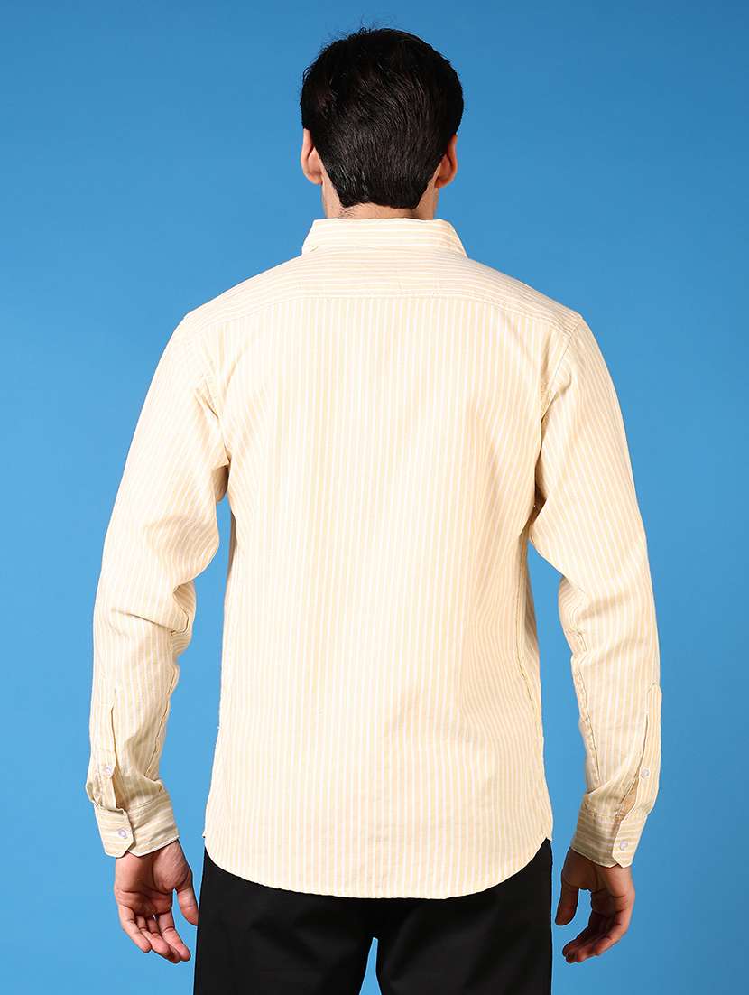 men long sleeves striped casual shirt - 21731334 -  Standard Image - 2