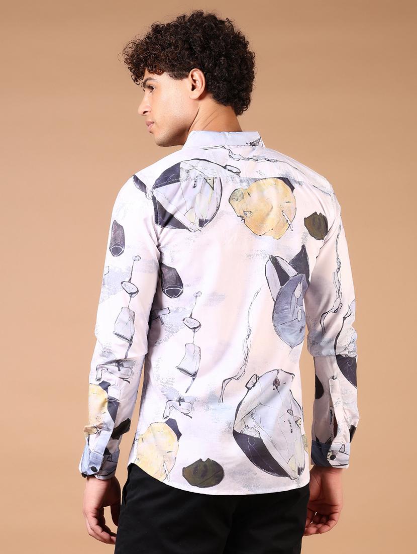 men long sleeves printed casual shirt - 21731350 - Standard Image - 2