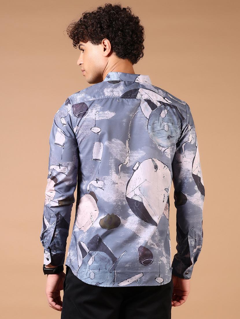 men long sleeves printed casual shirt - 21731351 - Standard Image - 2