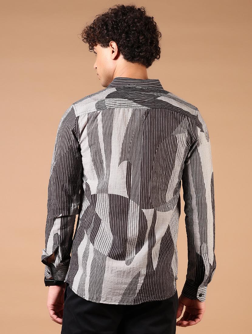 men long sleeves printed casual shirt - 21731353 - Standard Image - 2